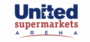 A logo for united supermarkets arena.